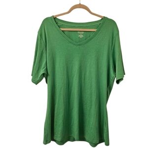 Green Seg'ments Curve Women's V-Neck T-Shirt